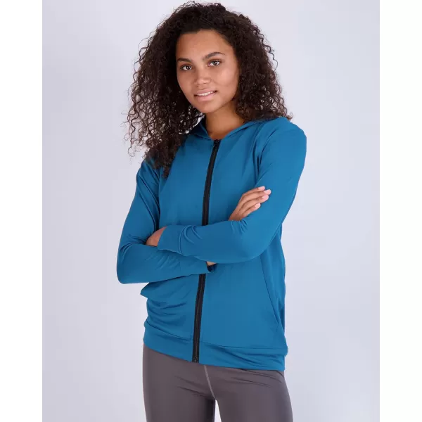Real Essentials 3 Pack Womens DryFit Long Sleeve Quarter Zip amp Full Zip Up Hoodie Workout Jacket Available in PlusHooded Sweatshirt Set 1