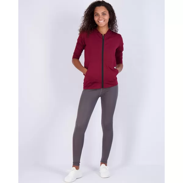 Real Essentials 3 Pack Womens DryFit Long Sleeve Quarter Zip amp Full Zip Up Hoodie Workout Jacket Available in PlusHooded Sweatshirt Set 1