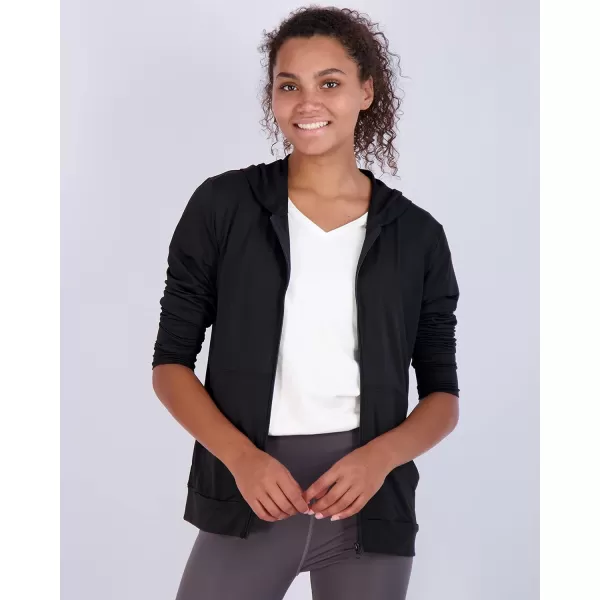 Real Essentials 3 Pack Womens DryFit Long Sleeve Quarter Zip amp Full Zip Up Hoodie Workout Jacket Available in PlusHooded Sweatshirt Set 1