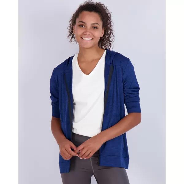 Real Essentials 3 Pack Womens DryFit Long Sleeve Quarter Zip amp Full Zip Up Hoodie Workout Jacket Available in PlusHooded Sweatshirt Set 3