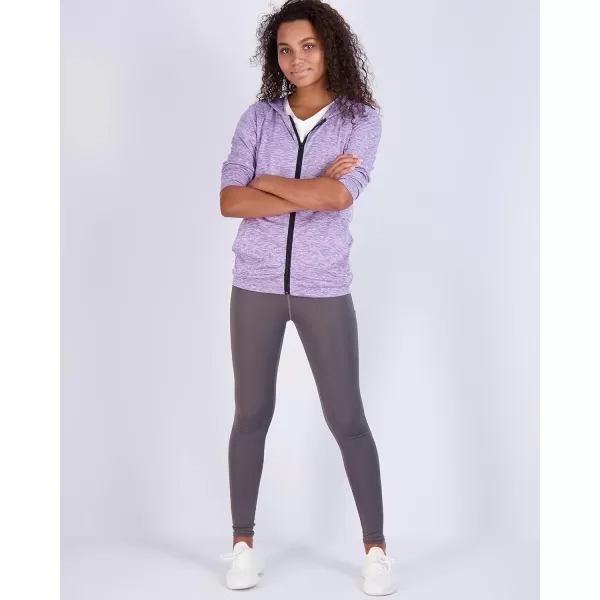 Real Essentials 3 Pack Womens DryFit Long Sleeve Quarter Zip amp Full Zip Up Hoodie Workout Jacket Available in PlusHooded Sweatshirt Set 3