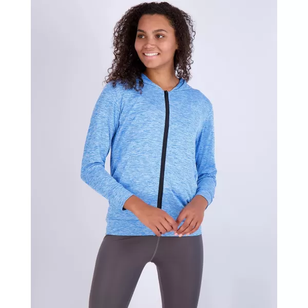 Real Essentials 3 Pack Womens DryFit Long Sleeve Quarter Zip amp Full Zip Up Hoodie Workout Jacket Available in PlusHooded Sweatshirt Set 6