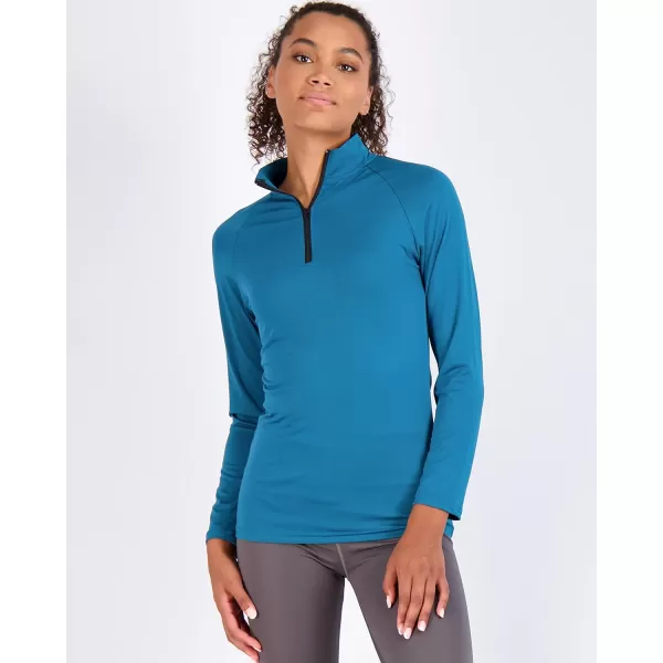 Real Essentials 3 Pack Womens DryFit Long Sleeve Quarter Zip amp Full Zip Up Hoodie Workout Jacket Available in PlusQuarter Zip Quarter Zip Set 11