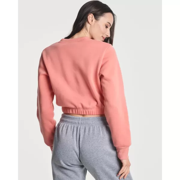 Real Essentials 3 Pack Womens Fleece Cropped Sweatshirt  Long Sleeve Crew Neck Crop Top Available in Plus SizePlus Size Set 2