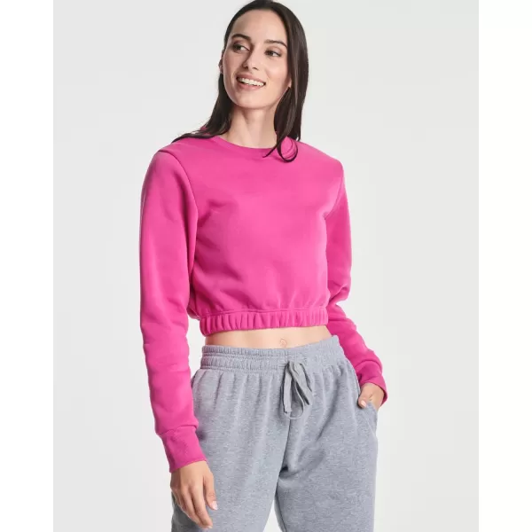 Real Essentials 3 Pack Womens Fleece Cropped Sweatshirt  Long Sleeve Crew Neck Crop Top Available in Plus SizePlus Size Set 3