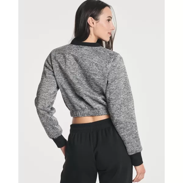 Real Essentials 3 Pack Womens Fleece Cropped Sweatshirt  Long Sleeve Crew Neck Crop Top Available in Plus SizePlus Size Set 5