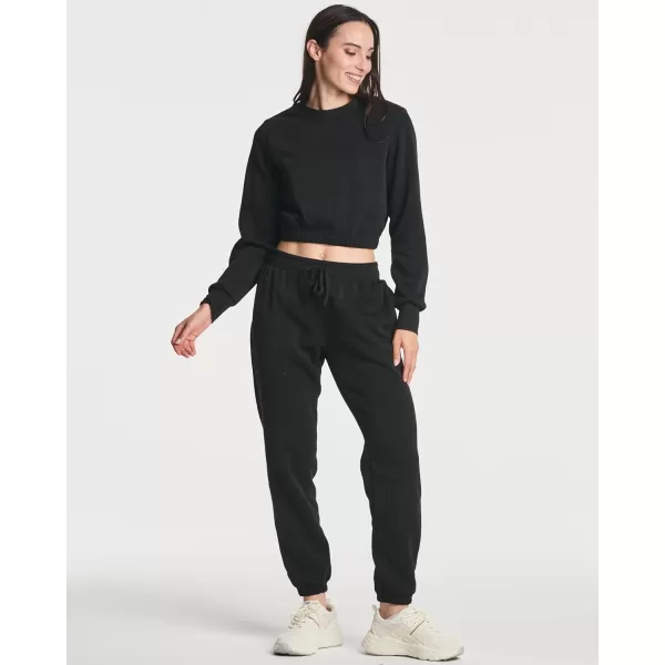 Real Essentials 3 Pack Womens Fleece Jogger Sweatpants Available in Plus SizeStandard Set 3