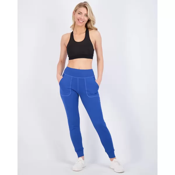 Real Essentials 3 Pack Womens Joggers with Pockets  High Waist Workout Yoga Tapered Sweatpants Lounge Available in PlusStandard Set 3
