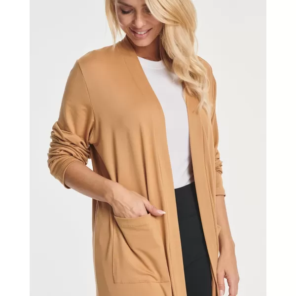 Real Essentials 3 Pack Womens Long Sleeve OpenFront Cardigan with Pockets Available in Plus SizeStandard Set 2