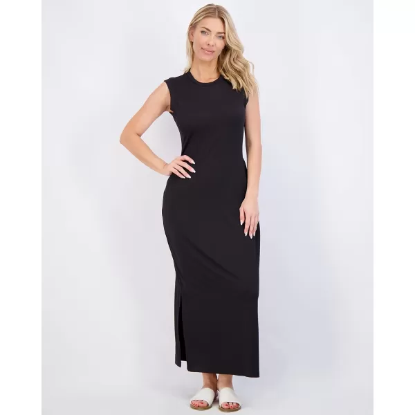 Real Essentials 3 Pack Womens Long Tank Maxi TShirt Summer Casual Dress with Pockets Available in Plus SizeSet 8