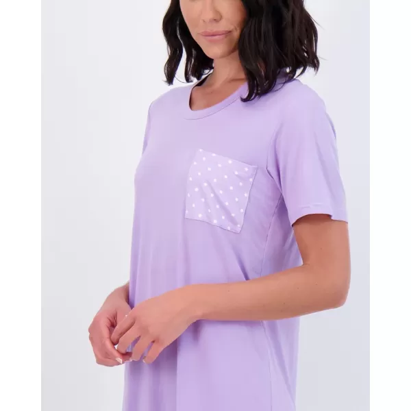 Real Essentials 3 Pack Womens Nightshirt Short Sleeve Soft Nightgown Sleep Dress With Pocket Available In Plus SizePlus Size Set 6