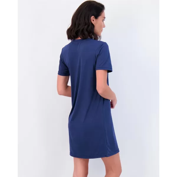 Real Essentials 3 Pack Womens Nightshirt Short Sleeve Soft Nightgown Sleep Dress With Pocket Available In Plus SizeSet 6
