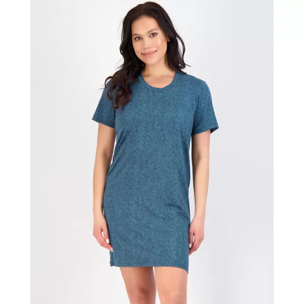 Real Essentials 3 Pack Womens Nightshirt Short Sleeve Soft Nightgown Sleep Dress With Pocket Available In Plus SizeSet 7