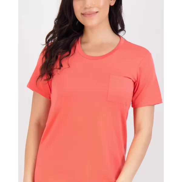 Real Essentials 3 Pack Womens Nightshirt Short Sleeve Soft Nightgown Sleep Dress With Pocket Available In Plus SizeSet 9