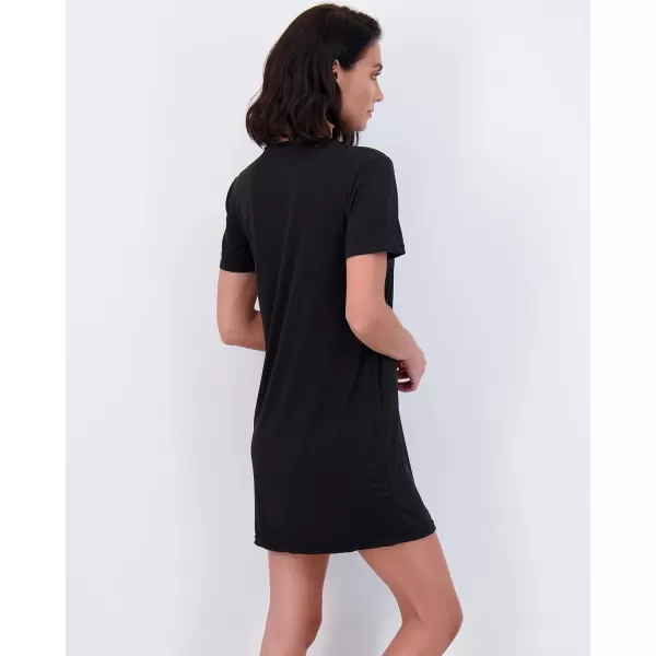 Real Essentials 3 Pack Womens Printed Nightshirt Short Sleeve UltraSoft Nightgown Sleep Dress Available In Plus SizePlus Size Set 10