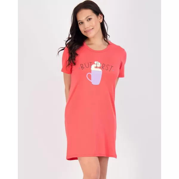 Real Essentials 3 Pack Womens Printed Nightshirt Short Sleeve UltraSoft Nightgown Sleep Dress Available In Plus SizePlus Size Set 10