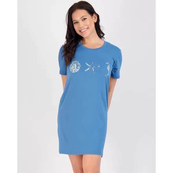 Real Essentials 3 Pack Womens Printed Nightshirt Short Sleeve UltraSoft Nightgown Sleep Dress Available In Plus SizePlus Size Set 12