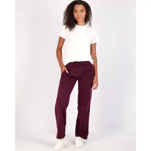 Real Essentials 3 Pack Womens Relaxed Fit Fleece Open Bottom Sweatpants  Casual Athleisure Available in PlusPlus Size Set 1