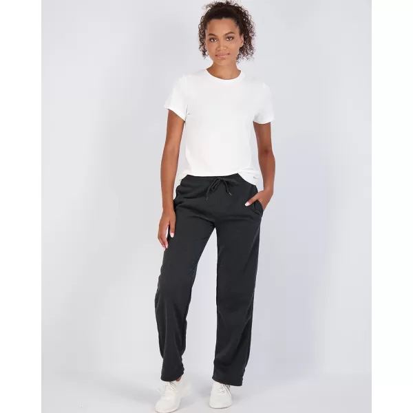 Real Essentials 3 Pack Womens Relaxed Fit Fleece Open Bottom Sweatpants  Casual Athleisure Available in PlusPlus Size Set 6