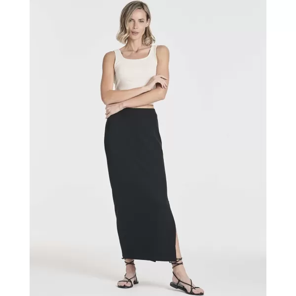 Real Essentials 3 Pack Womens Ribbed High Waisted Maxi Skirt with Side Slit  Casual Long SkirtSet 7