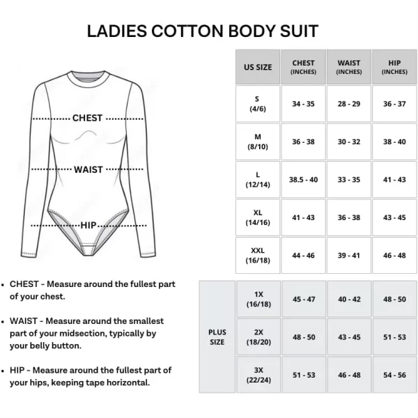 Real Essentials 3 Pack Womens Round Neck Long Sleeve Ribbed Bodysuit Shirt Tops Available in Plus SizeSet 3