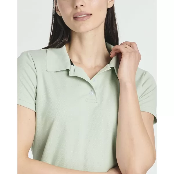 Real Essentials 3 Pack Womens Short Sleeve DryFit Performance Polo Shirt Available in PlusSet 1