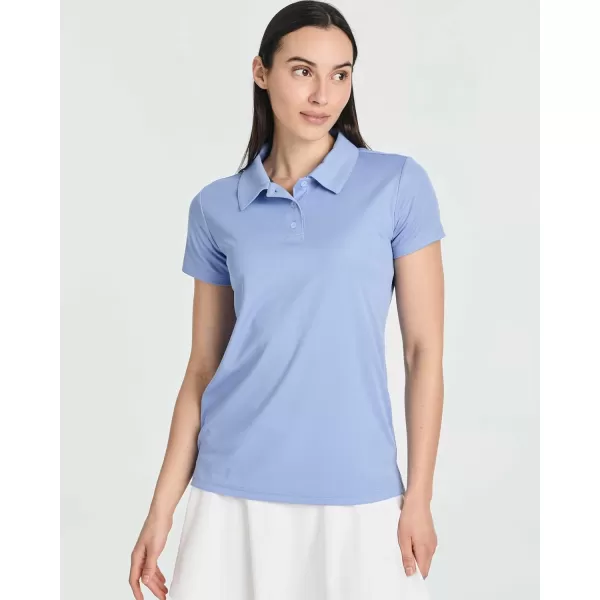 Real Essentials 3 Pack Womens Short Sleeve DryFit Performance Polo Shirt Available in PlusSet 4