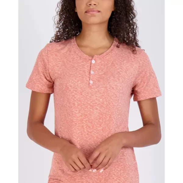 Real Essentials 3 Pack Womens Short Sleeve Henley Nightshirt Nightgown Sleep Dress Available In Plus SizeSet 8