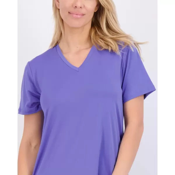 Real Essentials 3 Pack Womens Soft Maxi Long Nightshirt Short Sleeve Soft Nightgown Sleep Dress Available in Plus SizeSet 5