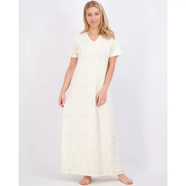 Real Essentials 3 Pack Womens Soft Maxi Long Nightshirt Short Sleeve Soft Nightgown Sleep Dress Available in Plus SizeSet 6