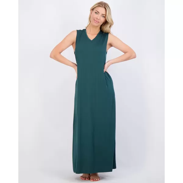 Real Essentials 3 Pack Womens Soft Tank Nightgown Sleeveless Nightshirt Sleep Dress Available In Plus SizeSet 3