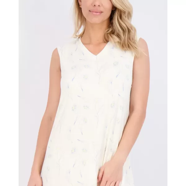 Real Essentials 3 Pack Womens Soft Tank Nightgown Sleeveless Nightshirt Sleep Dress Available In Plus SizeSet 3