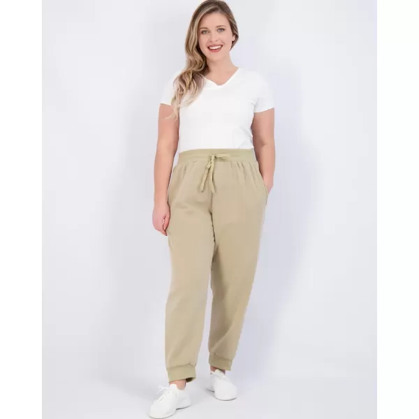 Real Essentials 3 Pack Womens UltraSoft  Warm Fleece Joggers Available in Plus SizeSet 3