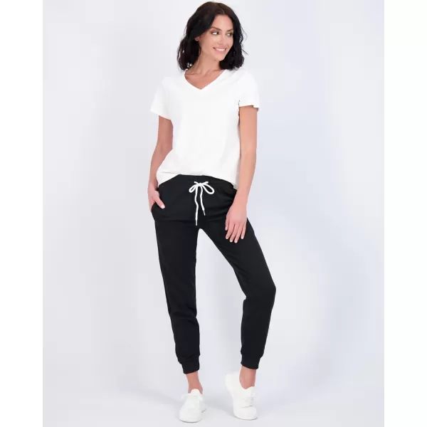 Real Essentials 3 Pack Womens UltraSoft Cotton French Terry Joggers Available in PlusSet 7
