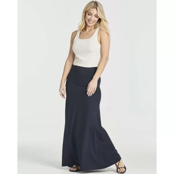 Real Essentials 3 Pack Womens UltraSoft Flowy Maxi High Waisted Long Skirts Available in Plus SizeSet 2