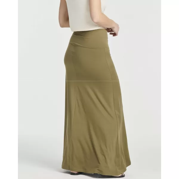 Real Essentials 3 Pack Womens UltraSoft Flowy Maxi High Waisted Long Skirts Available in Plus SizeSet 3