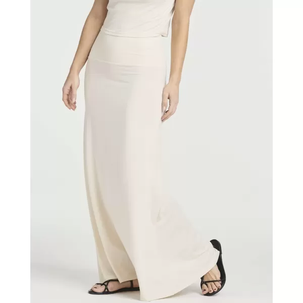 Real Essentials 3 Pack Womens UltraSoft Flowy Maxi High Waisted Long Skirts Available in Plus SizeSet 3