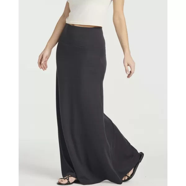 Real Essentials 3 Pack Womens UltraSoft Flowy Maxi High Waisted Long Skirts Available in Plus SizeSet 5