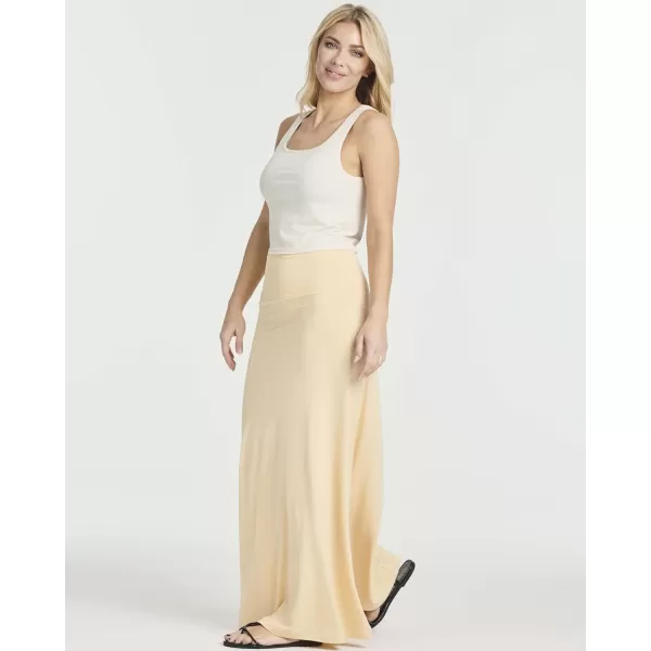 Real Essentials 3 Pack Womens UltraSoft Flowy Maxi High Waisted Long Skirts Available in Plus SizeSet 5