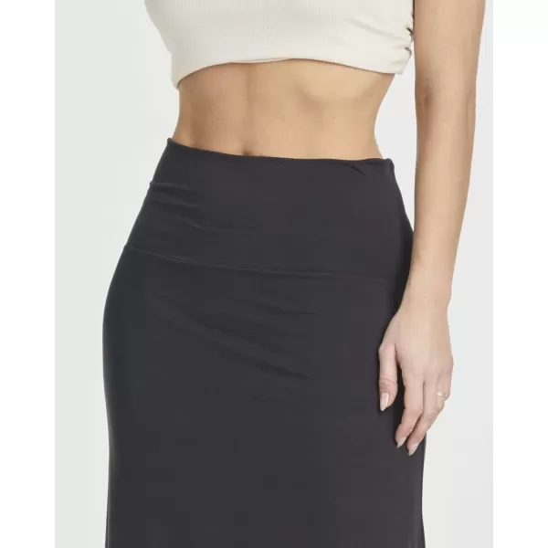 Real Essentials 3 Pack Womens UltraSoft Flowy Maxi High Waisted Long Skirts Available in Plus SizeSet 5