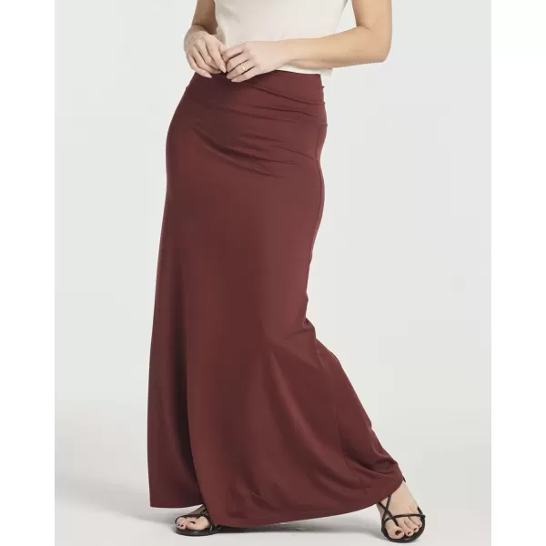 Real Essentials 3 Pack Womens UltraSoft Flowy Maxi High Waisted Long Skirts Available in Plus SizeSet 6