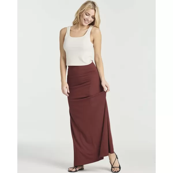 Real Essentials 3 Pack Womens UltraSoft Flowy Maxi High Waisted Long Skirts Available in Plus SizeSet 6