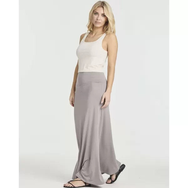 Real Essentials 3 Pack Womens UltraSoft Flowy Maxi High Waisted Long Skirts Available in Plus SizeSet 6