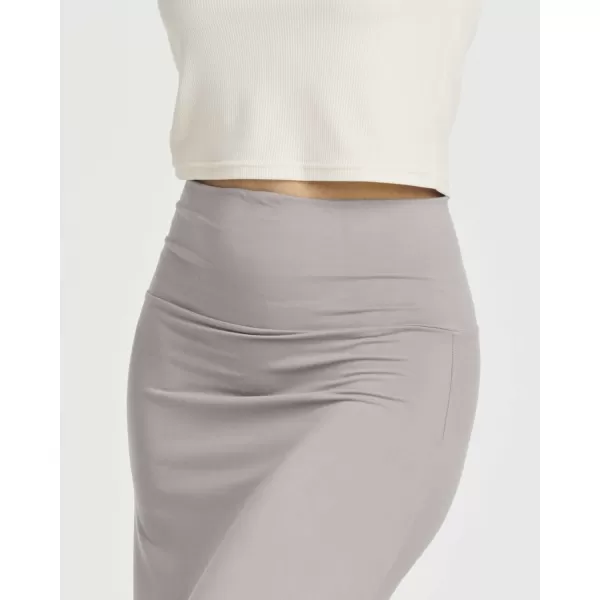 Real Essentials 3 Pack Womens UltraSoft Flowy Maxi High Waisted Long Skirts Available in Plus SizeSet 6