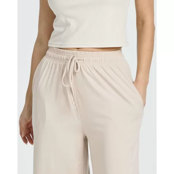 Real Essentials 3 Pack Womens UltraSoft Wide Leg Loose Capri Open Bottom Pants  Yoga Lounge PocketsAvailable in PlusSet 6