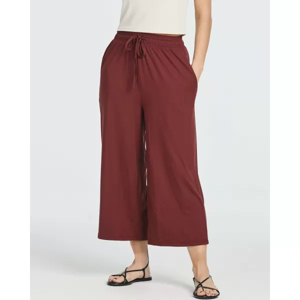 Real Essentials 3 Pack Womens UltraSoft Wide Leg Loose Capri Open Bottom Pants  Yoga Lounge PocketsAvailable in PlusSet 6