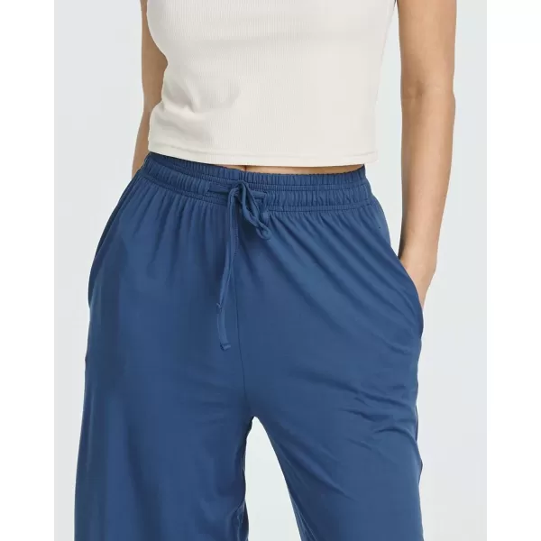 Real Essentials 3 Pack Womens UltraSoft Wide Leg Loose Capri Open Bottom Pants  Yoga Lounge PocketsAvailable in PlusSet 7
