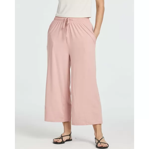 Real Essentials 3 Pack Womens UltraSoft Wide Leg Loose Capri Open Bottom Pants  Yoga Lounge PocketsAvailable in PlusSet 7