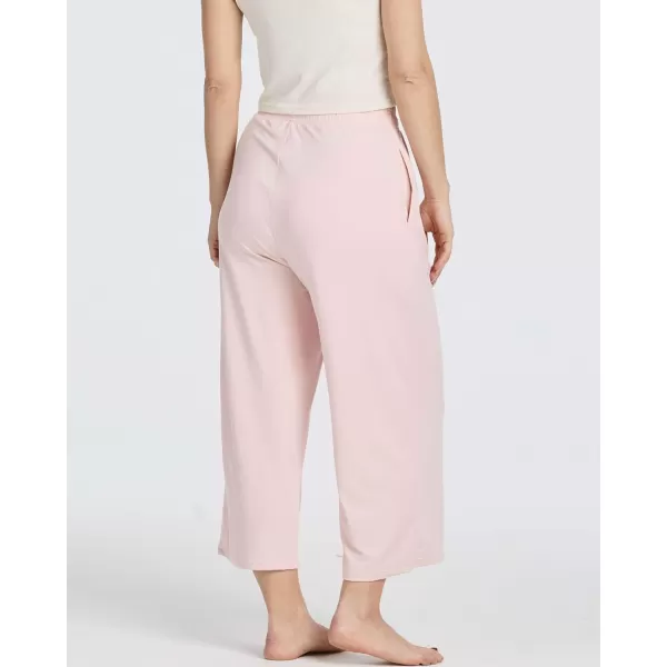 Real Essentials 3 Pack Womens UltraSoft Wide Leg Loose Capri Open Bottom Pants  Yoga Lounge PocketsAvailable in PlusSet 8