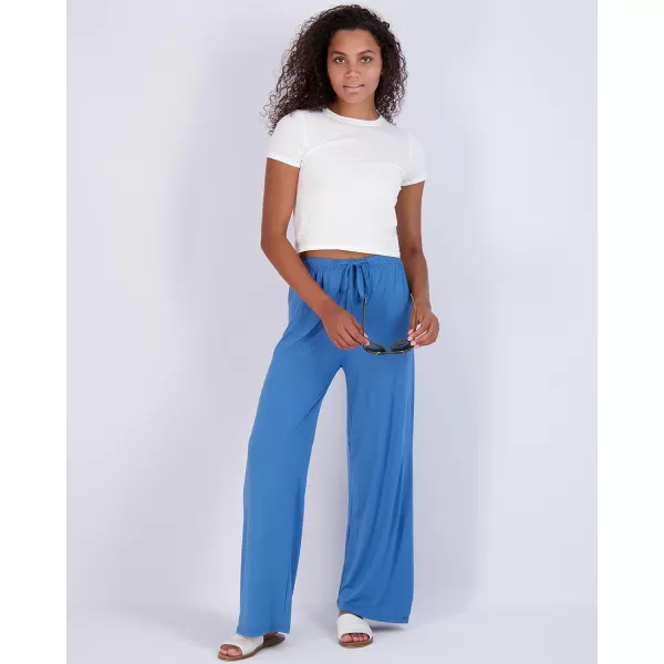 Real Essentials 3 Pack Womens Wide Leg Palazzo Lounge Pants Drawstring  Loose Casual Pajama Pants Available In PlusSet 1